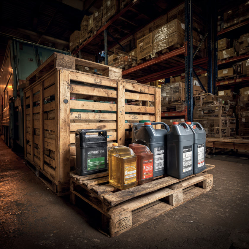 realistic hdr dslr image of a pallet in a warehouse 875acd10 6e2a 4e53 a462 8bff8ed92821
